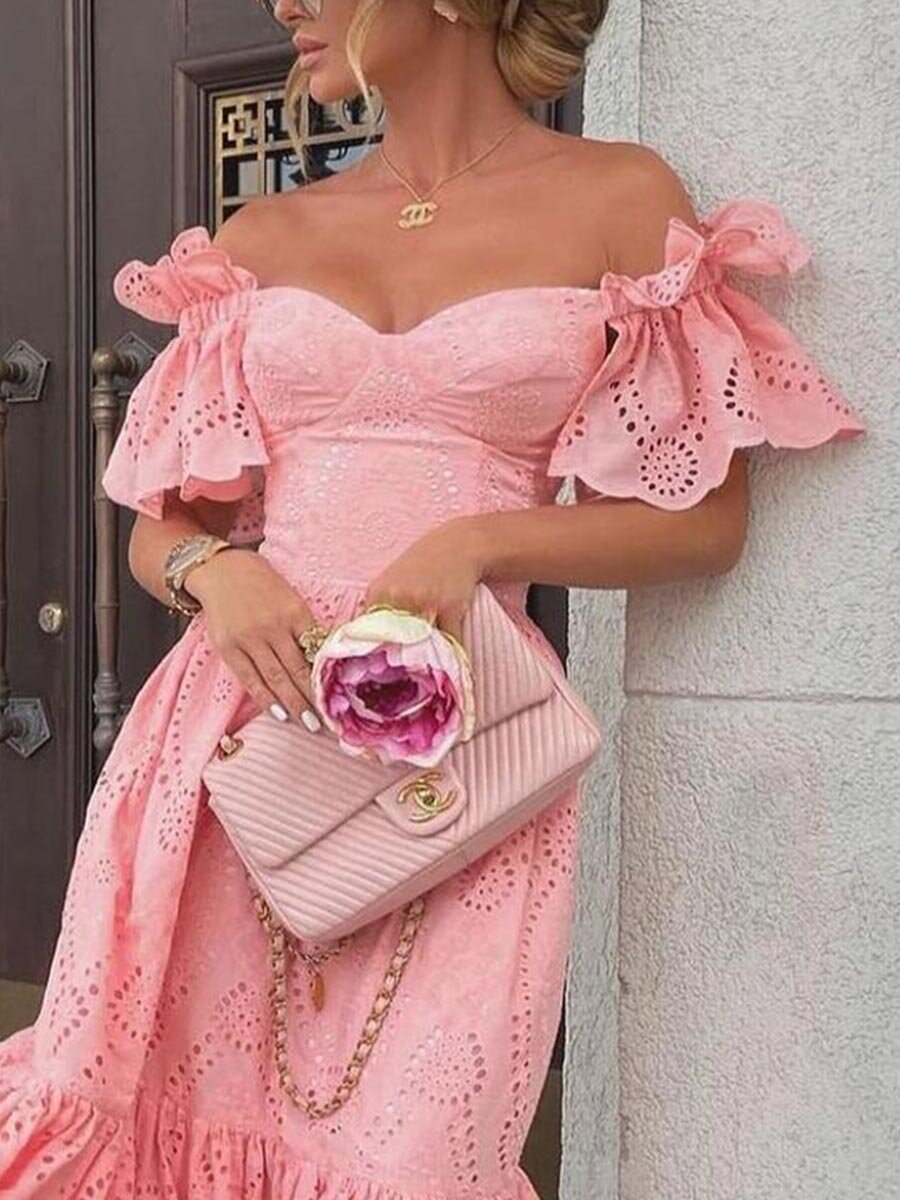 Glamora Strapless A-Line Midi Dress