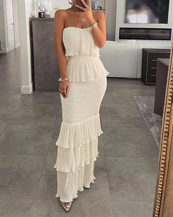 Elegant Affair Maxi Dress |Bare Strapless Bra