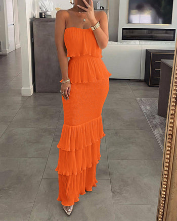 Elegant Affair Maxi Dress |Bare Strapless Bra